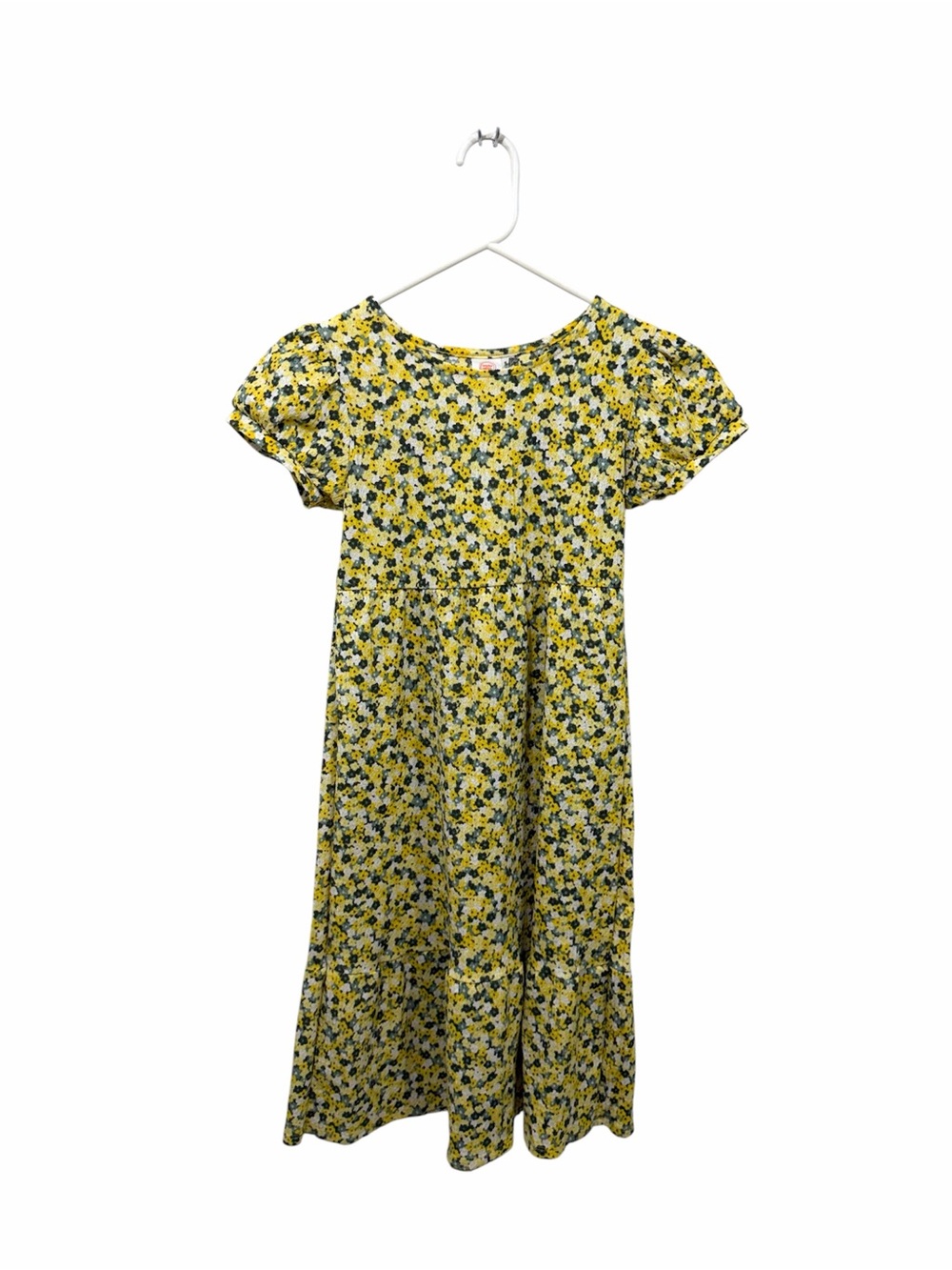 Girls Yellow Floral Dress
